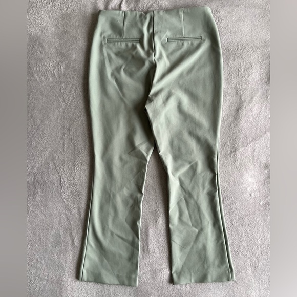 Rachel Zoe light green hi rise kick flare cropped pants size 10 - Picture 2 of 5